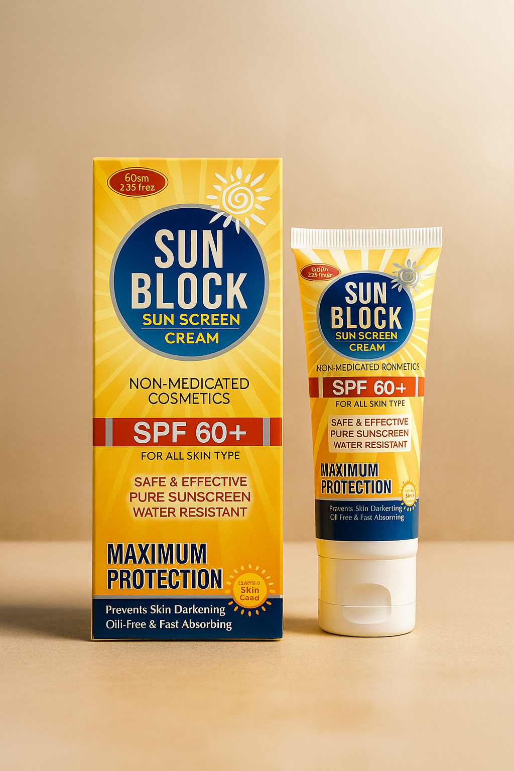 Serena Cosmetics Sun Block SPF 60+ - Maximum Protection Sunscreen Cream