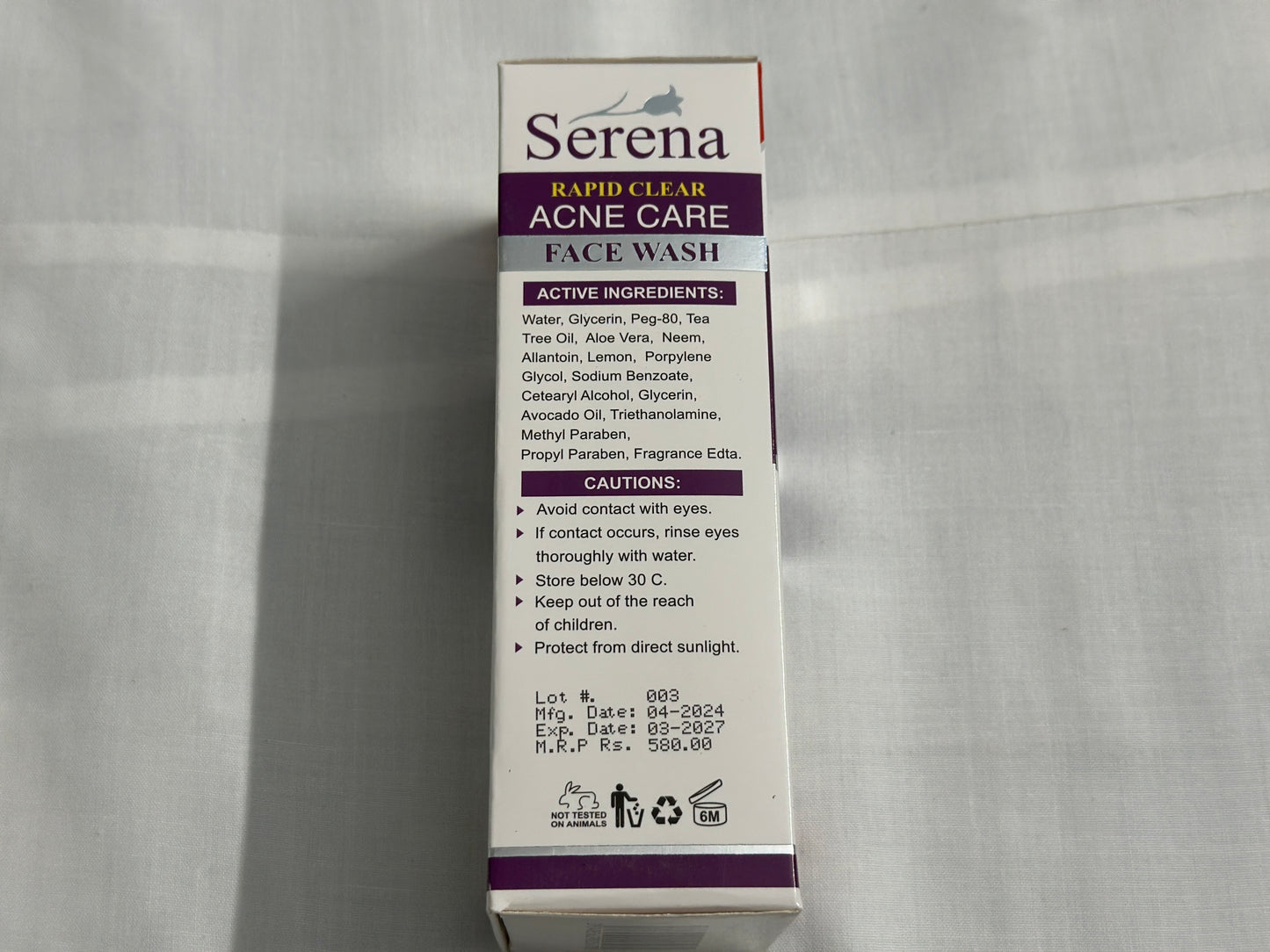 Serena acne care face wash – 100ml oily skin solution
