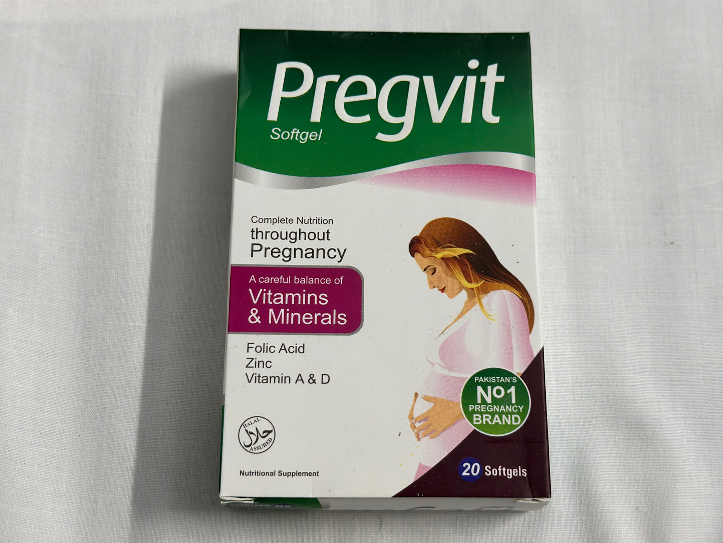 Pregvit Softgels - Complete Nutrition Throughout Pregnancy (20 Softgels)