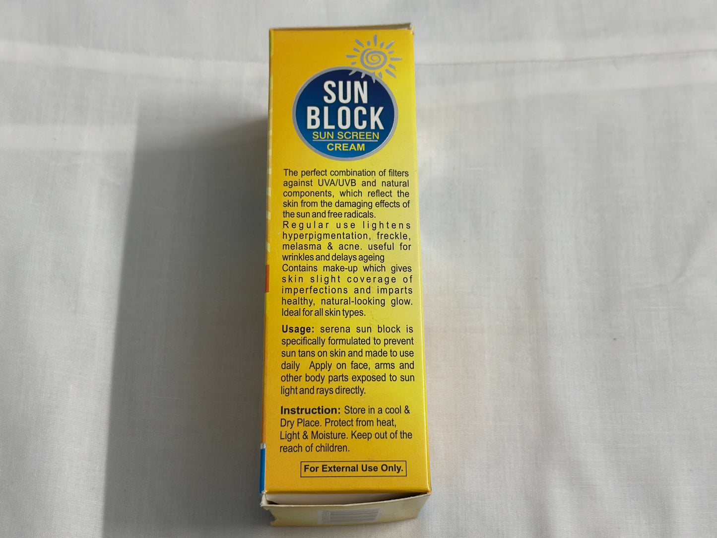 Serena sunblock for face – non-greasy UV protection cream