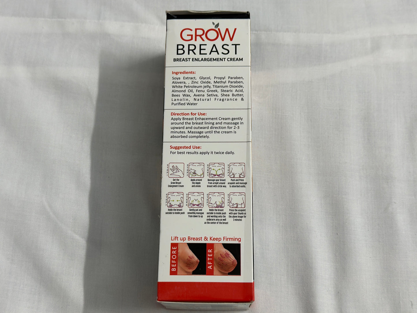 Grow Breast Breast Enlargement Cream - Advanced All-Natural Formula for Larger, Plumper, Firmer Bust (Extra Enlarge)