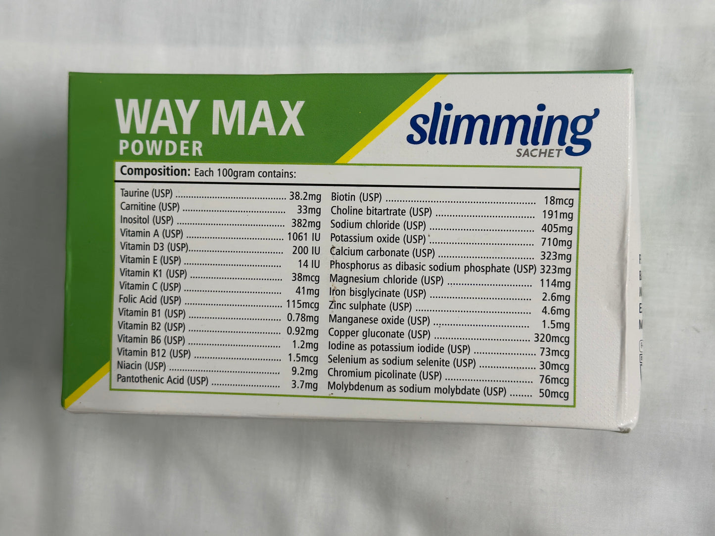 WAY MAX slimming sachet herbal weight loss drink – 30 Sachet