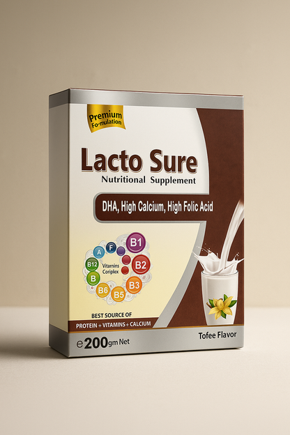 Lacto Sure Nutritional Supplement - Toffee Flavor (200gm)