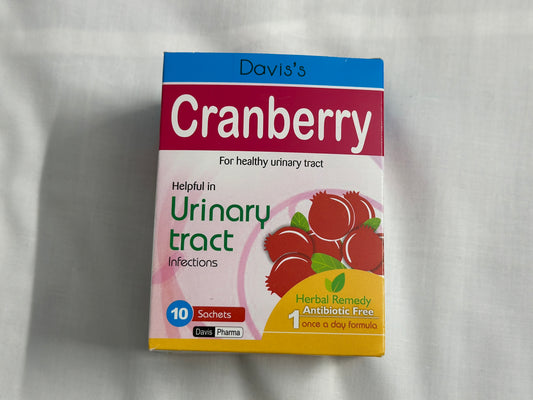 Davis’s Cranberry Sachets for UTI support – 10 pack – Ghar Ki Basket
