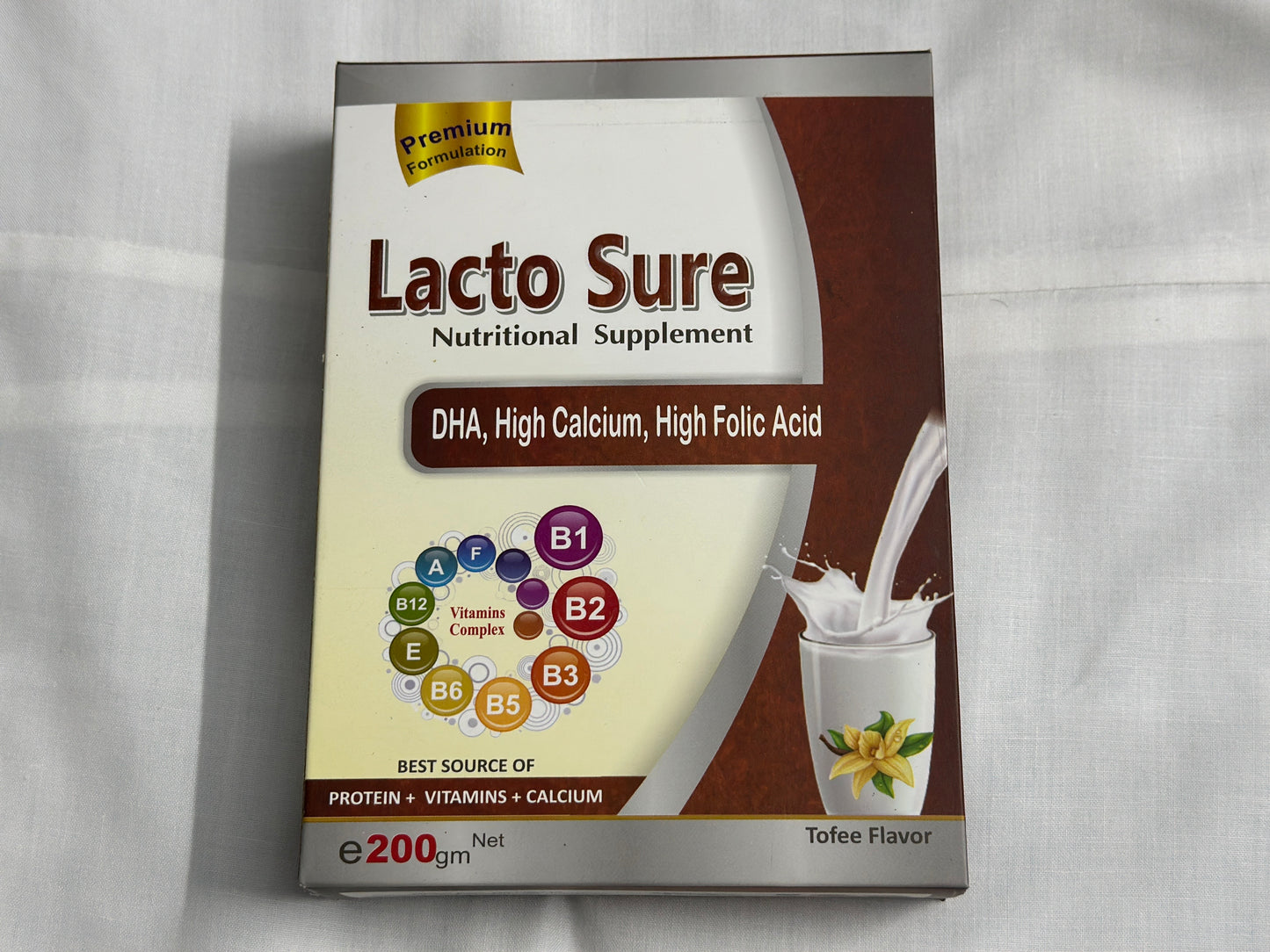 Lacto Sure Nutritional Supplement - Toffee Flavor (200gm)