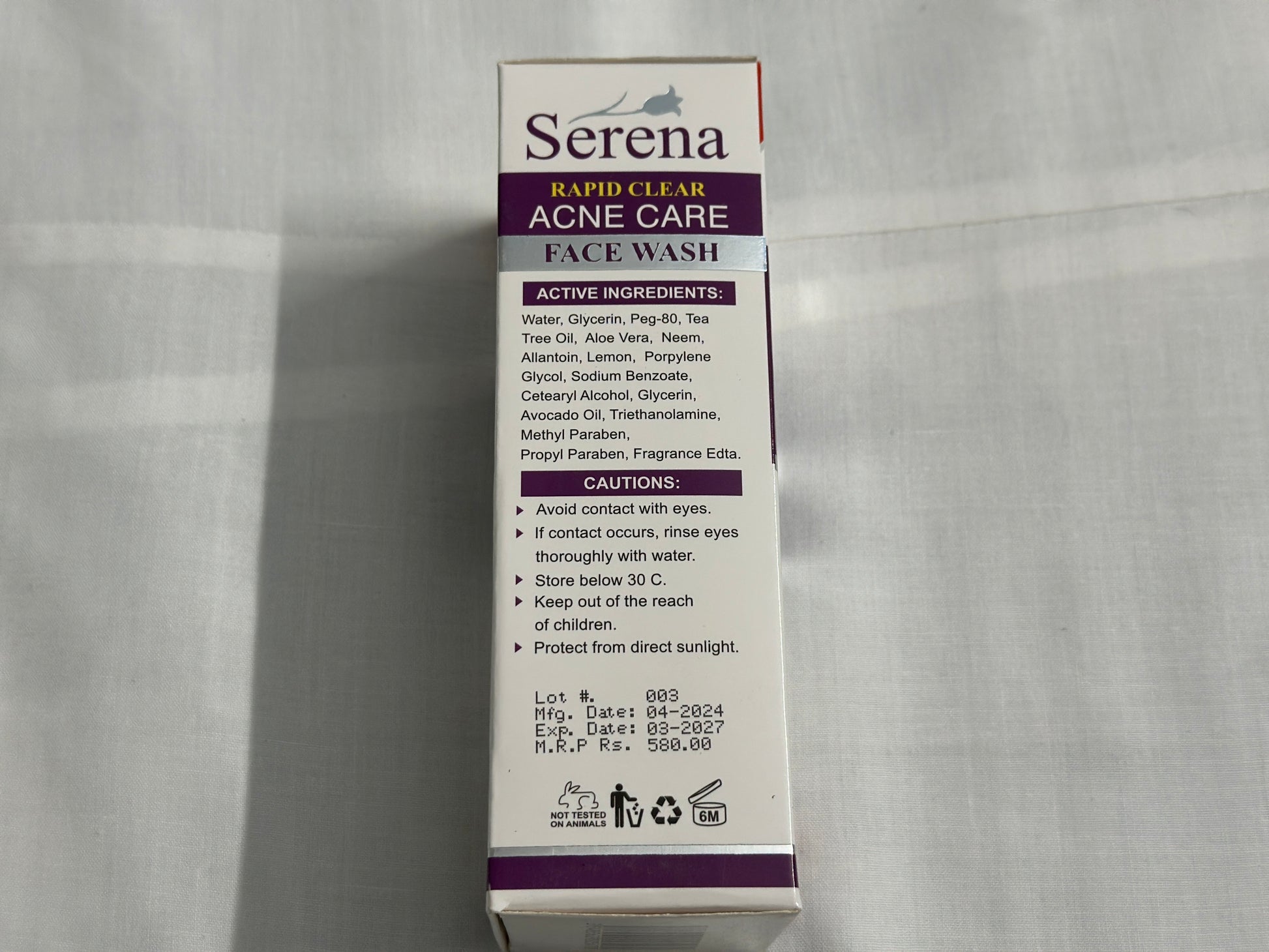Serena acne care face wash – 100ml oily skin solution