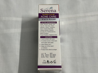 Serena acne care face wash – 100ml oily skin solution