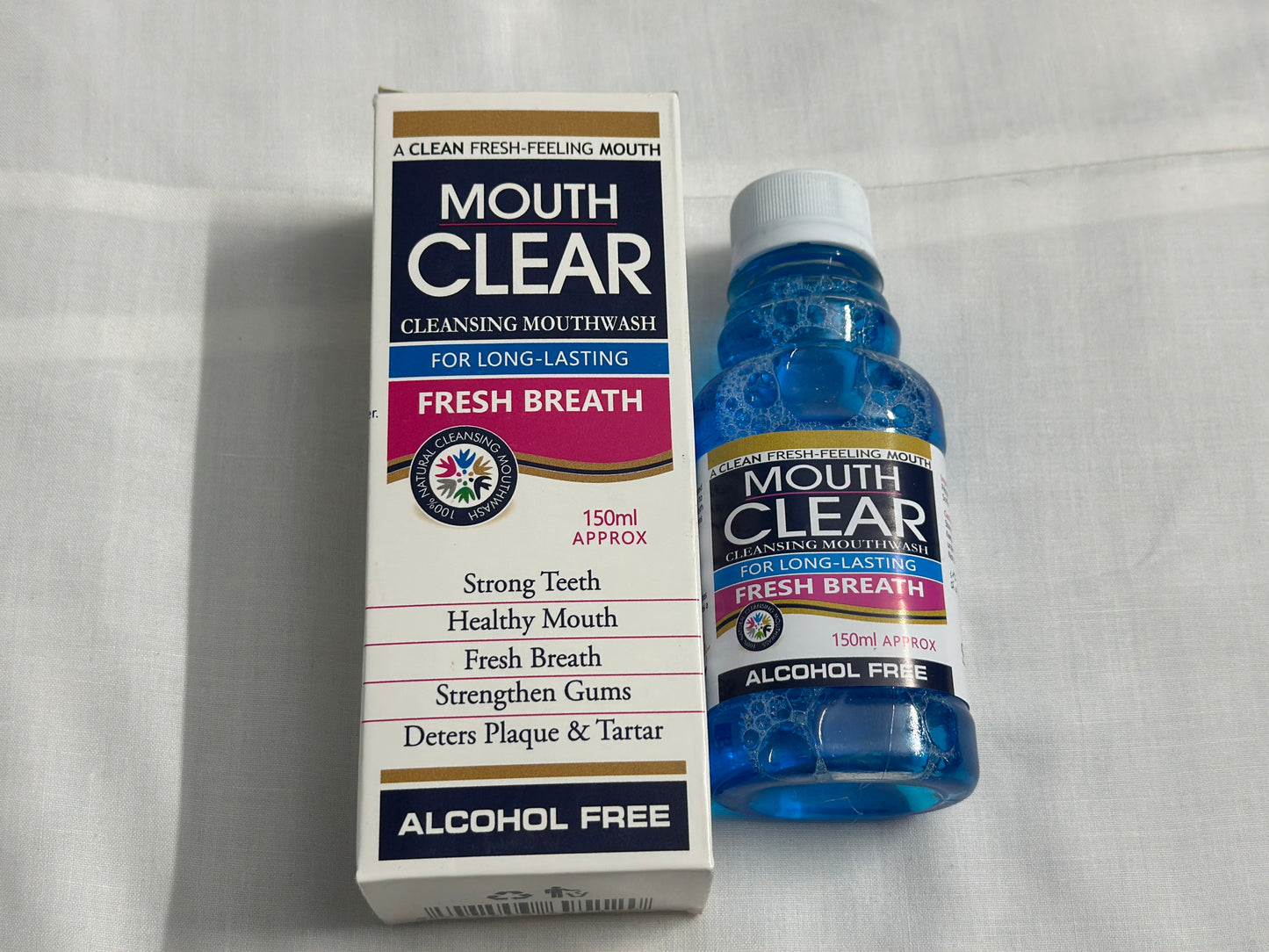 Mouth Clear alcohol-free mint mouthwash – 150ml bottle