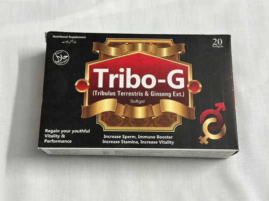 Tribo-G male vitality softgels with Tribulus & Ginseng – 20 softgels