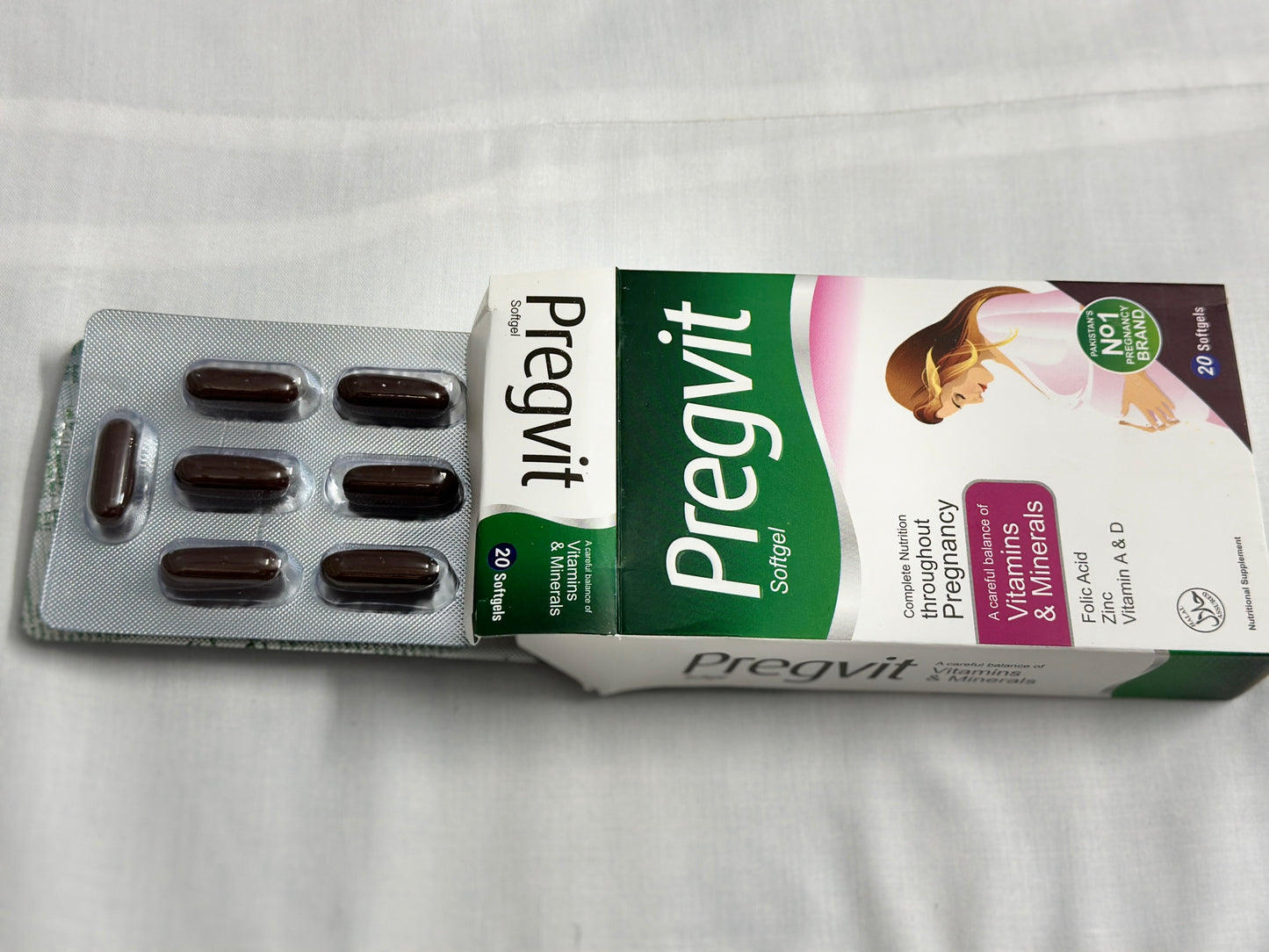 Pregvit Softgels - Complete Nutrition Throughout Pregnancy (20 Softgels)