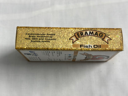 Eramag Fish Oil Softgels - 900mg Omega-3 for Cardiovascular, Brain, Vision, Hair, Skin & Immune System Health (20 Softgels)