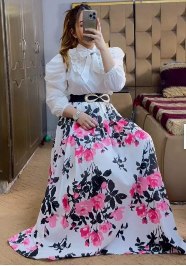 Elegant maxi dress outfit for Eid and formal events – Rosbella set