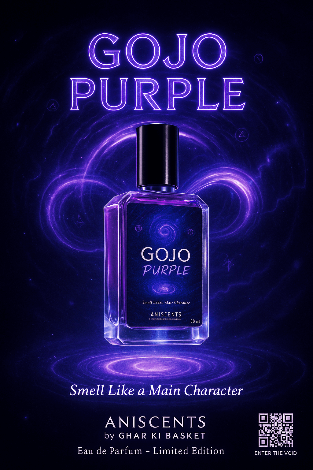 Gojo Purple Perfume Bottle – AniScents by Ghar Ki Basket inspired by Creed Aventus